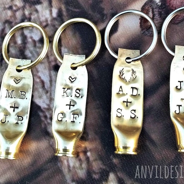 Bullet Keychain, Bullet Jewelry, Bullet Casing, Bullet Shell, Personalized Bullet, Custom Key Ring, Stamped Bullet, Boyfriend, Guys Key Ring