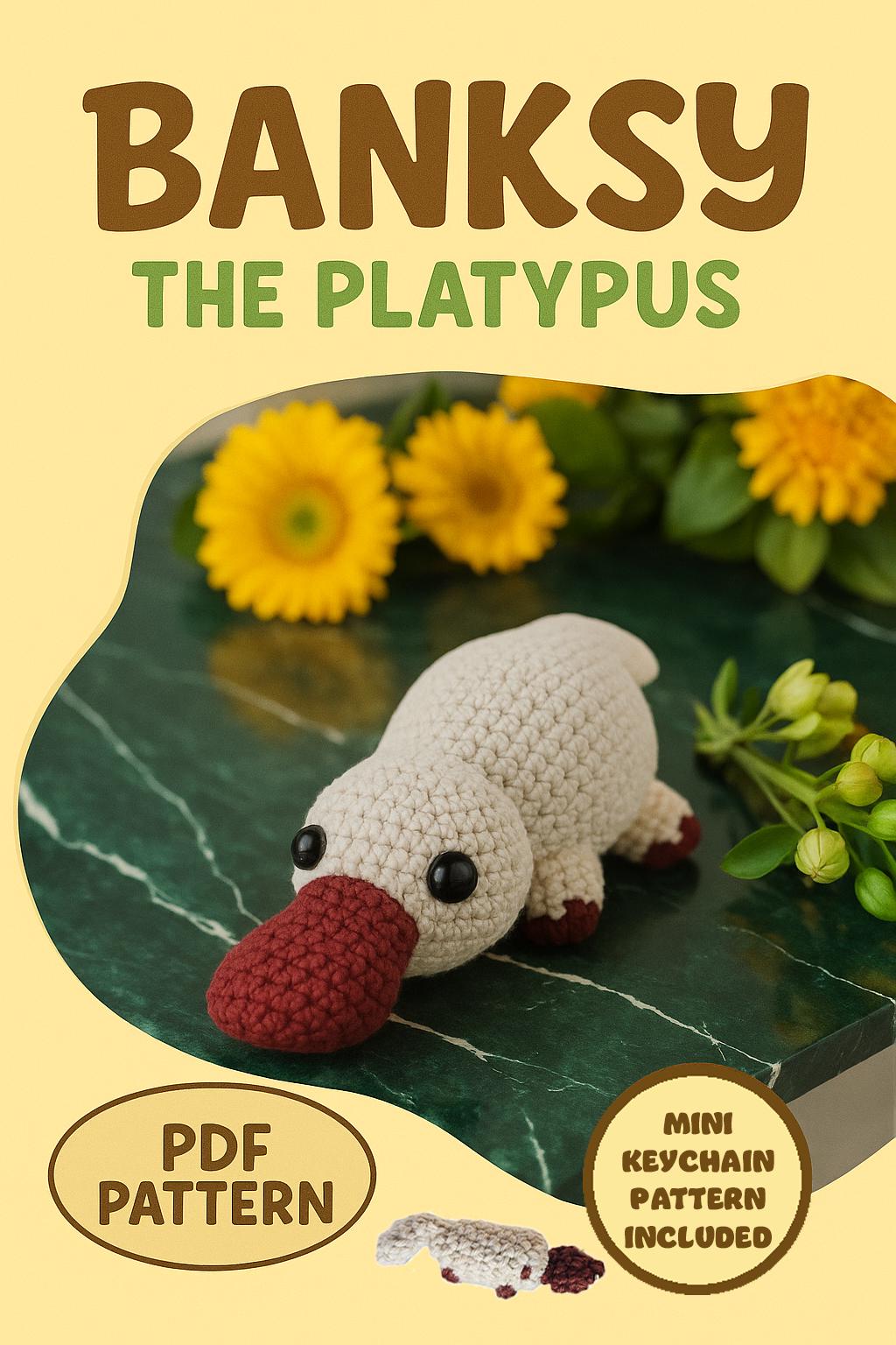 Platypus Plush and Keychain Set Pattern
