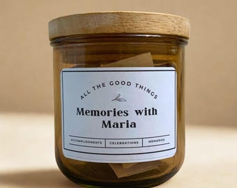 Personalized Grandma Memory Jar: 75th Birthday Keepsake Gift Set
