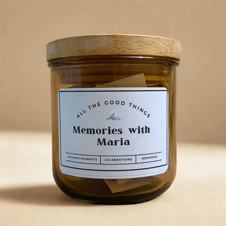 personalised memory jar