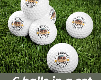 Funny Retirement Golf Balls: Personalized Gag Gift Set (6 Pack)