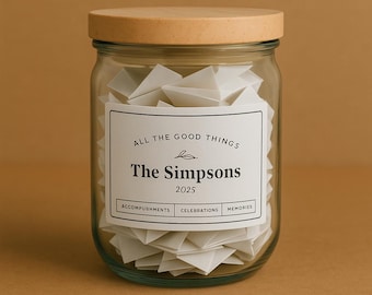 Spersonalizowany słoik na rodzinne wspomnienia: szklana pamiątka na rocznicę
