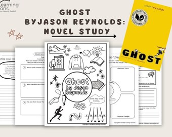 Ghost Novel Study | Printable Book Companion with Vocabulary, Comprehension & Writing Prompts