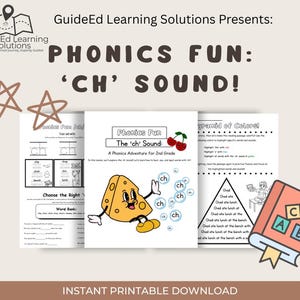 Interactive Phonics Lesson: CH Sound PDF for Early Learners | Printable Activity Sheets