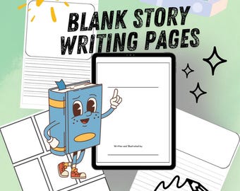 Blank Writing Pages | Make Your Own Book | Printable Story Templates | Primary Lined + Comic Pages | Opinion and Creative Writing
