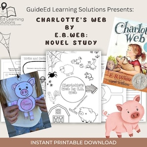 Charlotte’s Web Novel Study | Charlotte&#39;s Web Craft | Comprehension & Writing | 2nd 3rd Grade Book Companion