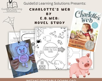 Charlotte’s Web Novel Study | Charlotte's Web Craft | Comprehension & Writing | 2nd 3rd Grade Book Companion