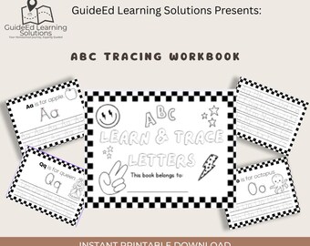ABC Letter Tracing Booklet | Preschool Alphabet Handwriting Practice | Printable Tracing Sheets for Kids | Learn to Write Letters A-Z