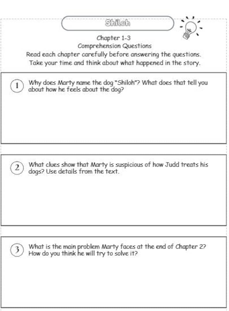 Shiloh Novel Study | Independent Book Unit | Printable Homeschool ...