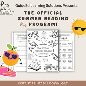 Lesetagebuch für Kinder | Buch Tracker Printable | Lesetagebuch für Grundschüler | Sommer- & ganzjährige Lese-Challenge