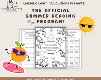 Reading Log for Kids | Book Tracker Printable | Reading Journal for Elementary Students | Summer & Year-Round Reading Challenge