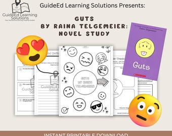 Guts Novel Study | Social Emotional Learning | SEL Book Companion | Comprehension Questions, Writing Prompts, and Activities | Graphic Novel