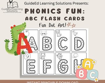 Boost Your Child's Reading Skills with Alphabet Flash Cards PDF | Phonics Practice for Kids | Homeschool Reading Resource