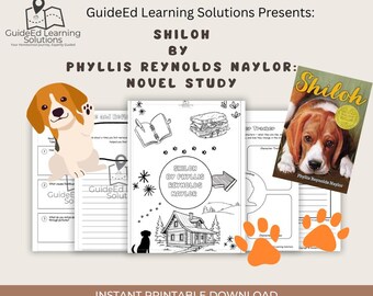 Shiloh Novel Study | Independent Book Unit | Printable Homeschool Literature Guide | Vocabulary, Questions, Final Project