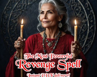 Revenge Spell PDF Digital Guide, Curse Your Enemy, Banishment, Return to Sender, Hex Your Ex and Enemy, Justice Spell Cast, Karmic Revenge