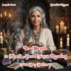 12-Month Tarot Reading – In-Depth Spiritual Guidance, Future Forecast (PDF Report)