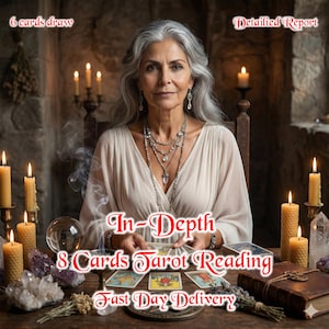 8-Card Tarot Reading: Same Day Guidance, Personalized Future Forecast (PDF Report)