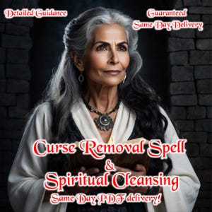 Curse Removal Spell and Spiritual Cleansing PDF, Digital Download Ritual for Curse Remover Spell, Remove Negative Energy and Hex, Blockages