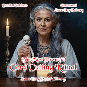 Cord Cutting Ritual and Spell Same Day PDF Guide, Past Relationship, Cut Energetic Ties, Energy Release, Aura Cleanse, Banishment Spell