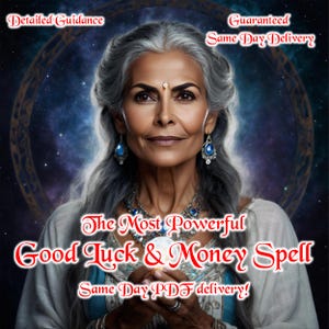 Powerful Money and Good Luck Spell Digital Ritual Kit PDF, Attract Abundance, Prosperity and Fortune, Manifest Fast Wealth and Good Luck,