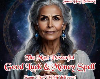 Powerful Money and Good Luck Spell Digital Ritual Kit PDF, Attract Abundance, Prosperity and Fortune, Manifest Fast Wealth and Good Luck,