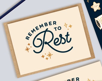 Remember to Rest Postcards - Set of 6 postcards