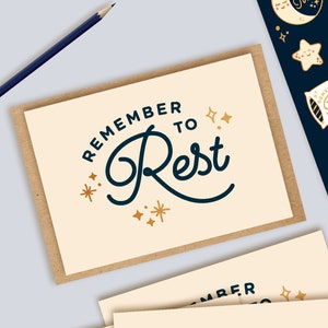 Remember to Rest Postkarten - Set mit 6 Postkarten