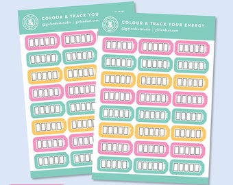 Track Your Energy Stickers, Tracker Planner Stickers, Health Sticker Sheets