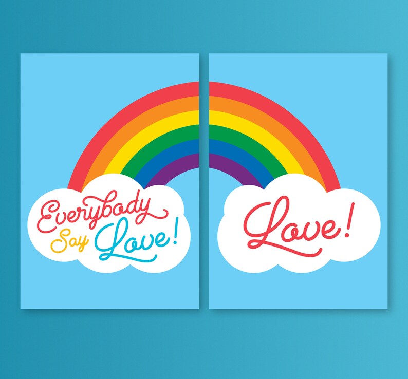 Download Everybody Say Love Rainbow Print Set Rupaul Quotes LGBTQIA ...