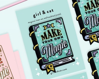 Make Your Own Magic Embroidered Patch: Pastel Book of Spells