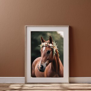 Impresión de arte mural de caballo vintage, dibujo de animales de granja, regalo para amantes de los caballos, descarga digital de decoración cottagecore, decoración rústica de animales de granja