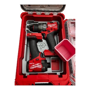 Combo de furadeira e parafusadeira Milwaukee Packout M18 Fuel, inserto 2953-20 e 2904-20, sem ferramentas incluídas