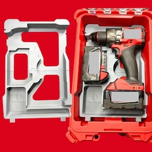 No tools or case Packout M18 Fuel drill and battery storage! Designed for the 48-22-8435 for 2903-20 drill! Clip must be removed