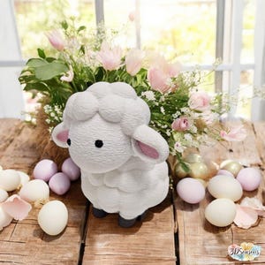 Cute 3D Printed Sheep Figurine – Handmade Easter and Spring Decor – Farmhouse Style – Lamb Ornament – Gift Idea for Easter Lovers