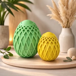 Osterdeko Ei modern, Dekoei Ostern groß, 3D gedrucktes Osterei, Osterdeko Tisch, Ei Deko Ostern