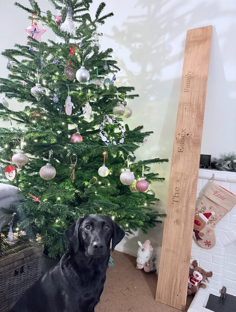 Personalized Solid Oak Height Chart | Engraved Growth Ruler, Kids Decor height chart 20-210cm