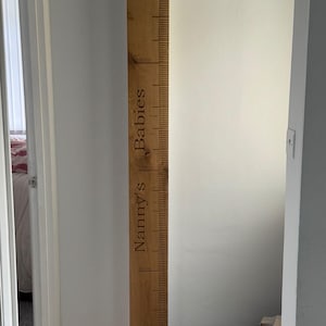 Personalized Solid Oak Height Chart | Engraved Growth Ruler, Kids Decor height chart 0-190cm