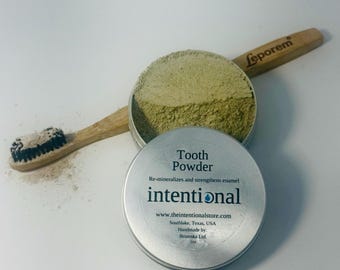 Water-Activated Tooth Powder - Toothpaste alternative, Vegan, Organic, Non-Toxic, Fluoride-Free, Preservative-Free, Plastic-Free Packaging