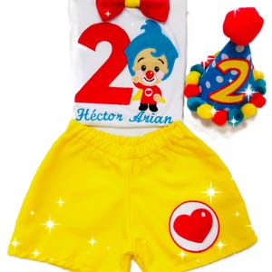 Traje Aplasta el Pastel INSPIRADO en Payaso del Amor, Conjunto primer cumpleaños Héroe del Corazón, Traje fiesta Circo, Traje Cake Smash