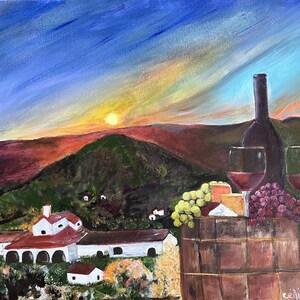Cheese and Wine - Home Decor Art Painting