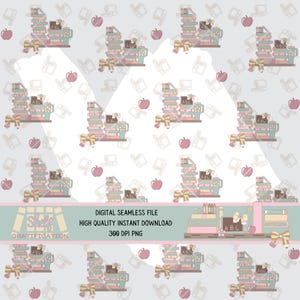 Reading Teacher-Teacher Digital Seamless Files-Teacher Bookish Gift-Bookish Teacher Gift-DIGITAL Product Only - COMMERCIAL LICENSE