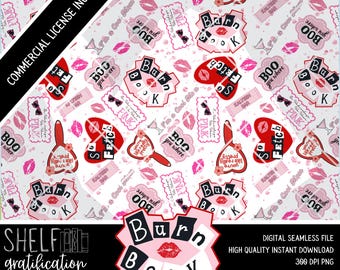 Burn Book Seamless PNG File: Mean Girls Tumbler Design (Commercial License)