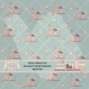 Reading Teacher-Teacher Digital Seamless Files-Teacher Bookish Gift-Bookish Teacher Gift-DIGITAL Product Only - COMMERCIAL LICENSE