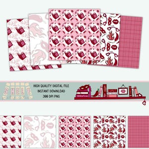 Smutty Bookshelf Digital Seamless Pattern Bundle - Tumblers - Print on Demand - Spicy Book Lover - Bookish Gift - DIGITAL PRODUCT ONLY