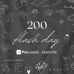 Ultimate Flash Day Tattoo Stencils | Fine Line Tattoo Flash Sheet Stencils | 200 Stencils For Tattoo Artist | Ready To Print Tattoo Stencils