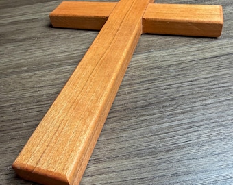 Handcrafted Hanging Wall Cross – 12” x 8”