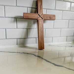 Handcrafted Walnut Wall Cross – 6.25” x 9.5”