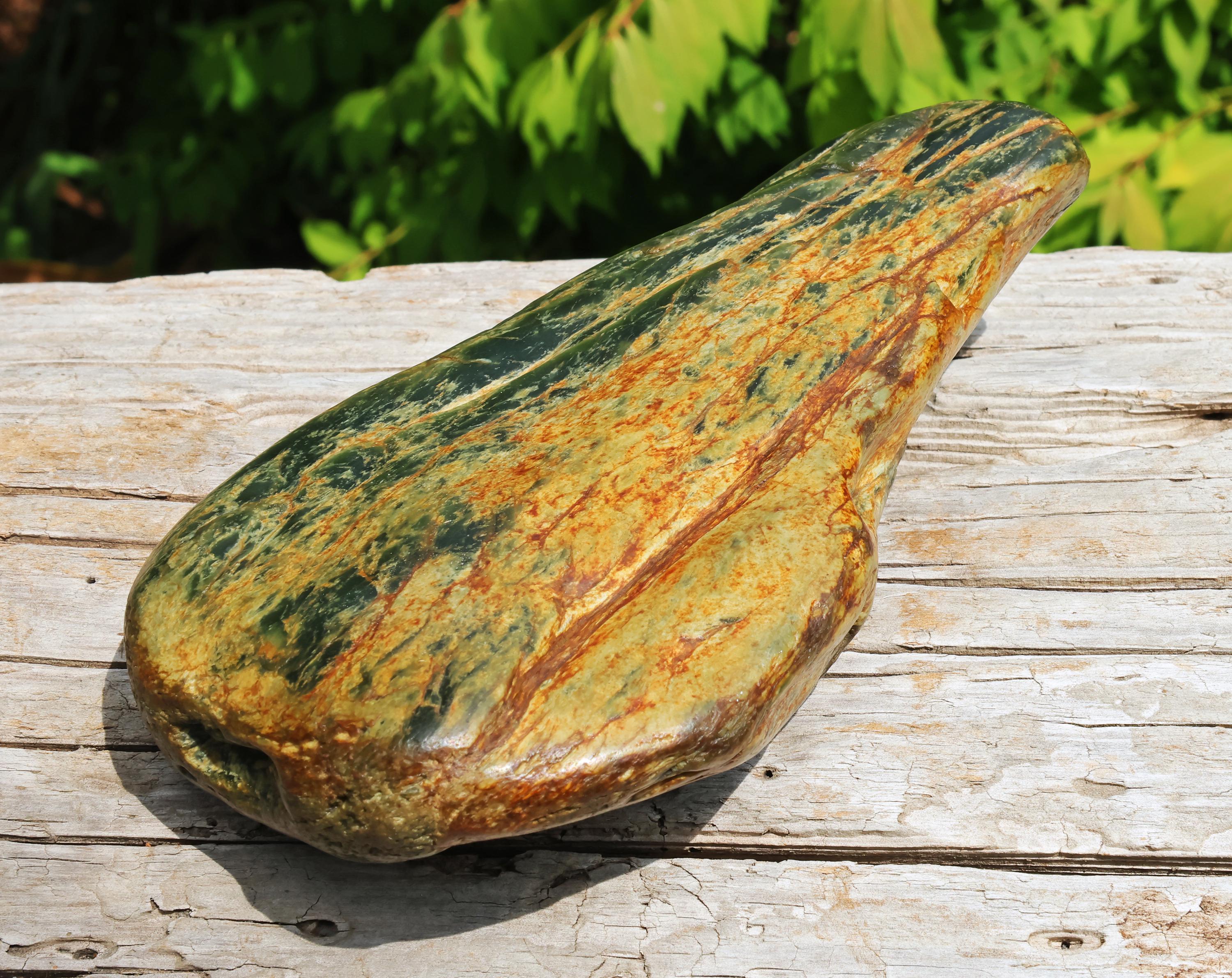 New Zealand Nephrite Jade Rare Marsden Olive Flower Jade Natural