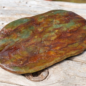 Big Sur California Vulcan Green Nephrite Ocean Polished Jade Cobble