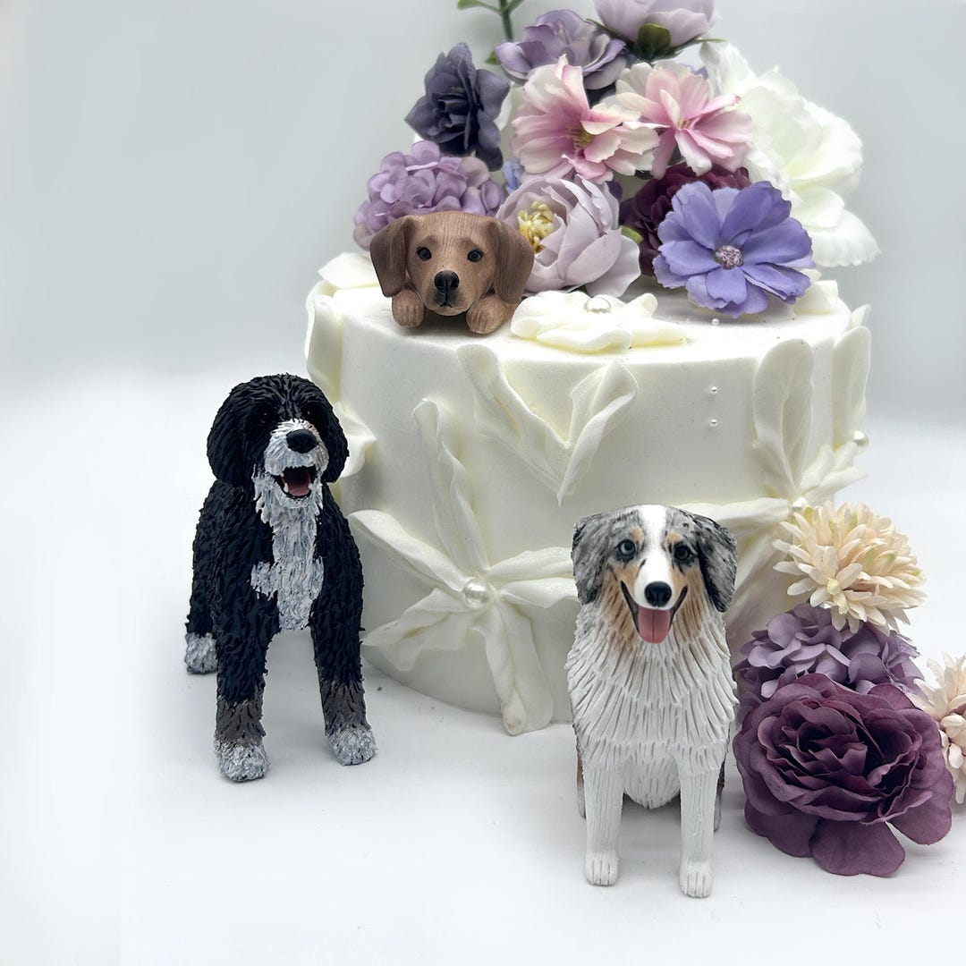 Custom Dog Wedding Cake Topper: Handmade Pet Memorial Gift - Etsy